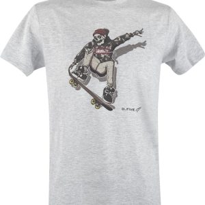 T-SHIRT SKULL WITH SKATEBOARD