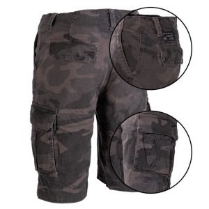 Vintage Stonewashed Shorts – Dark Camo